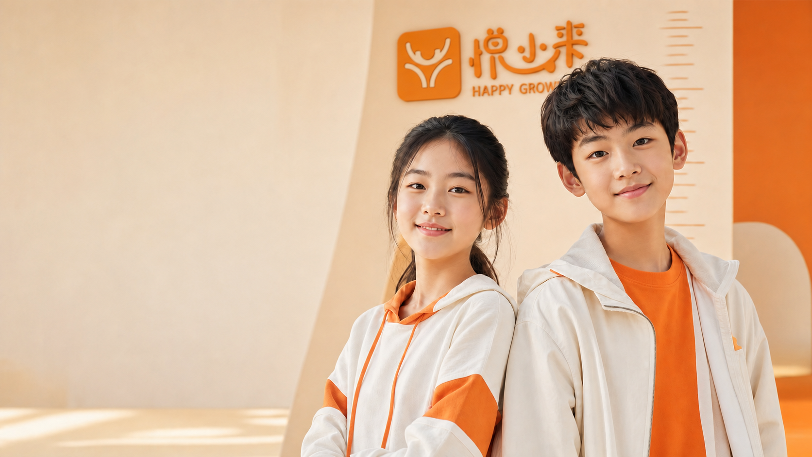 两位自信阳光的中国儿童